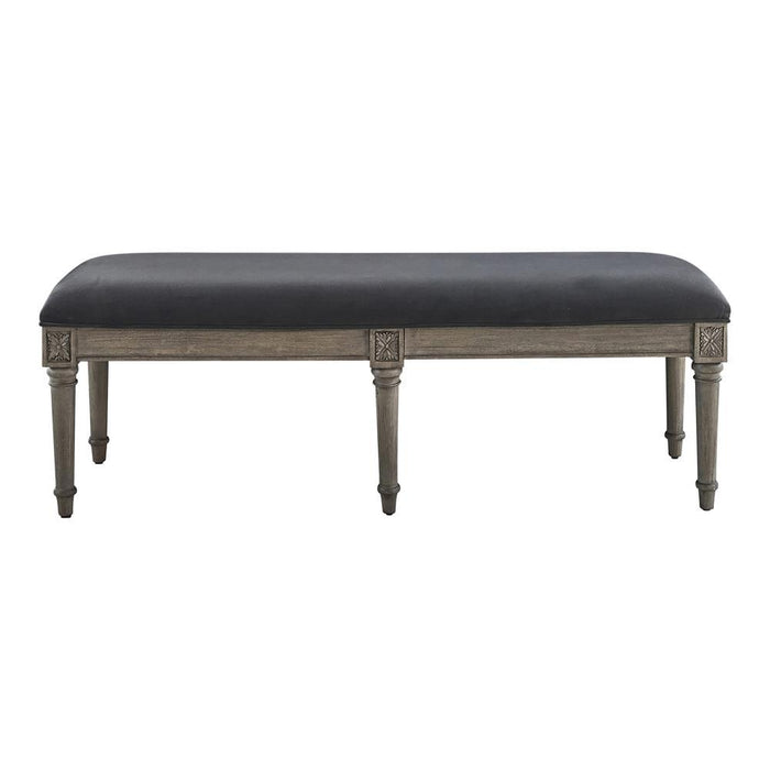 Alderwood Upholstered Bench French Grey - VIP FURNITURE (NJ)