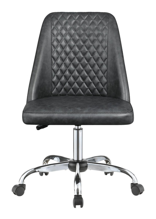 Althea Upholstered Tufted Back Office Chair Grey and Chrome - VIP FURNITURE (NJ)