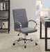 Abisko Upholstered Office Chair with Casters Grey and Chrome - VIP FURNITURE (NJ)