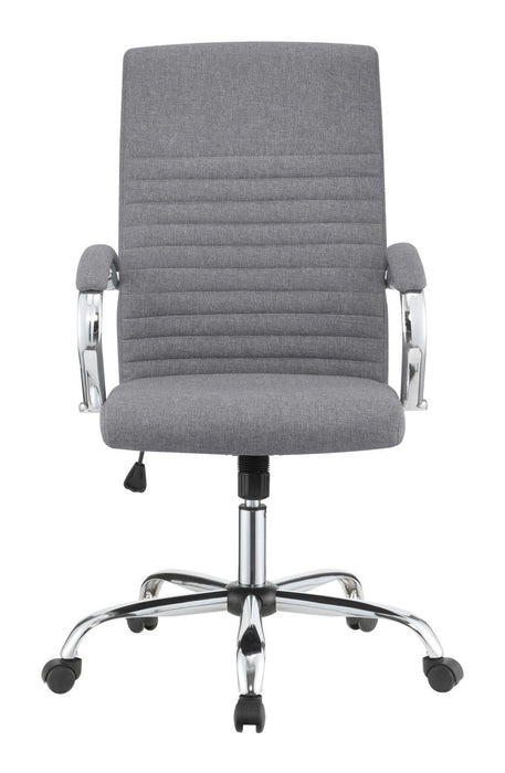 Abisko Upholstered Office Chair with Casters Grey and Chrome - VIP FURNITURE (NJ)