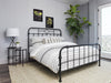 Packlan Queen Metal Panel Bed Matte Black - VIP FURNITURE (NJ)