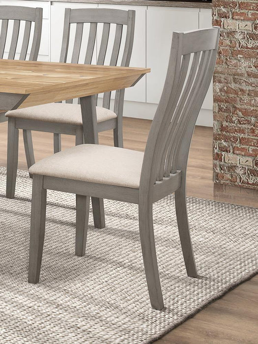 Nogales Slat Back Side Chairs Coastal Grey (Set of 2) - VIP FURNITURE (NJ)