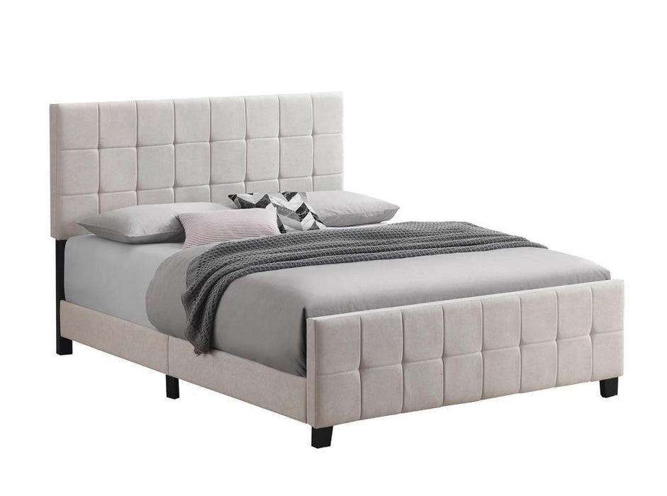 Fairfield Eastern King Upholstered Panel Bed Beige - VIP FURNITURE (NJ)