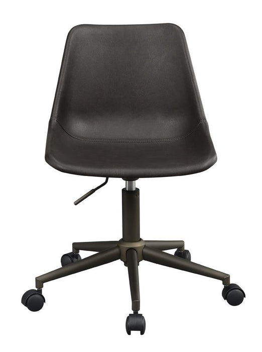 Carnell Adjustable Height Office Chair with Casters Brown and Rustic Taupe - VIP FURNITURE (NJ)