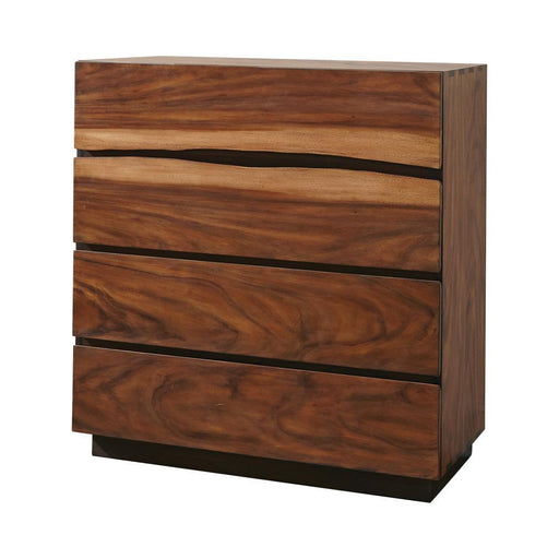 Winslow 4-drawer Chest Smokey Walnut and Coffee Bean - VIP FURNITURE (NJ)