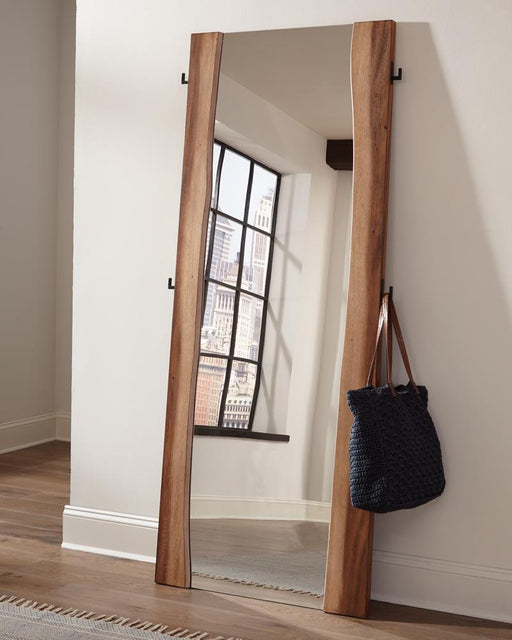 Winslow Standing Mirror Smokey Walnut and Coffee Bean - VIP FURNITURE (NJ)