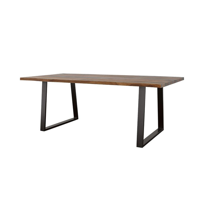 Ditman Live Edge Dining Table Grey Sheesham and Black - VIP FURNITURE (NJ)