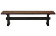Bexley Trestle Bench Natural Honey and Espresso - VIP FURNITURE (NJ)