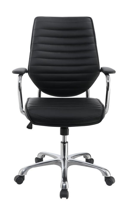 Chase High Back Office Chair Black and Chrome - VIP FURNITURE (NJ)