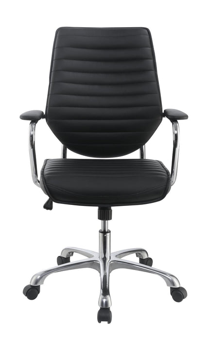 Chase High Back Office Chair Black and Chrome - VIP FURNITURE (NJ)