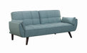 Caufield Biscuit-tufted Sofa Bed Turquoise Blue - VIP FURNITURE (NJ)