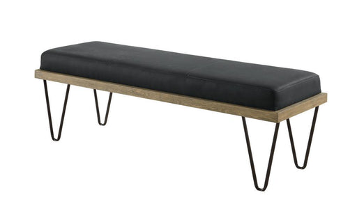 Chad Upholstered Bench with Hairpin Legs Dark Blue - VIP FURNITURE (NJ)