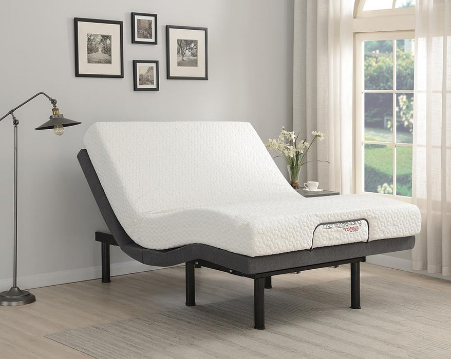 Negan Twin XL Adjustable Bed Base Grey and Black - VIP FURNITURE (NJ)