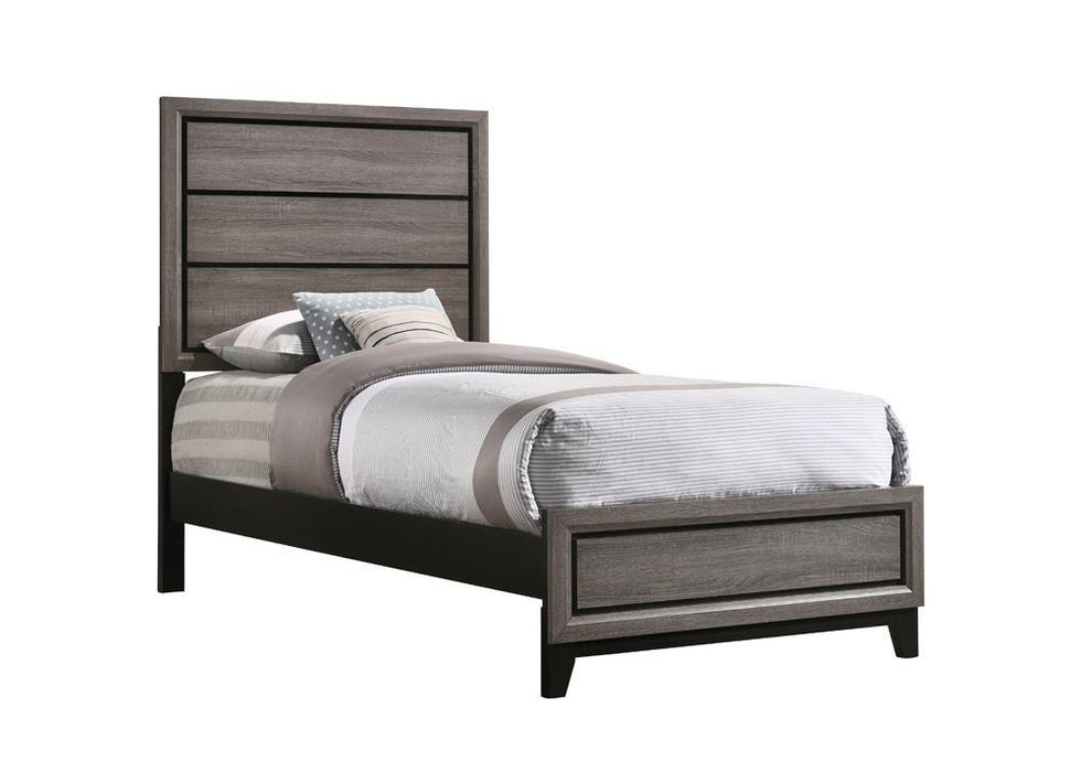 Watson Twin Panel Bed Grey Oak - VIP FURNITURE (NJ)