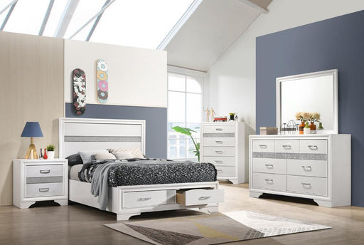 Miranda Full Storage Bed White - VIP FURNITURE (NJ)