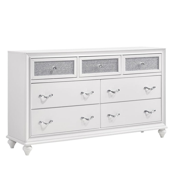 Barzini 7-drawer Dresser White - VIP FURNITURE (NJ)