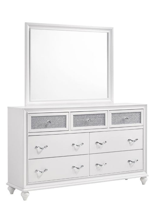 Barzini Rectangle Dresser Mirror White - VIP FURNITURE (NJ)