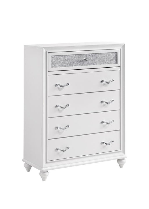 Barzini 5-drawer Chest White - VIP FURNITURE (NJ)