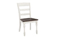Madelyn Ladder Back Side Chairs Dark Cocoa and Coastal White (Set of 2) - VIP FURNITURE (NJ)