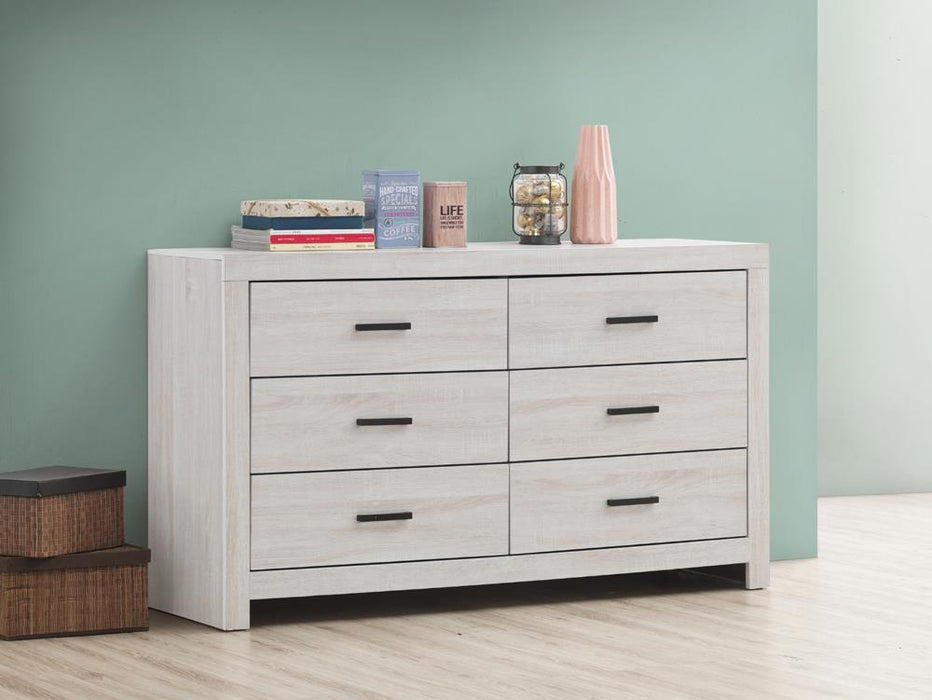 Brantford 6-drawer Dresser Coastal White - VIP FURNITURE (NJ)