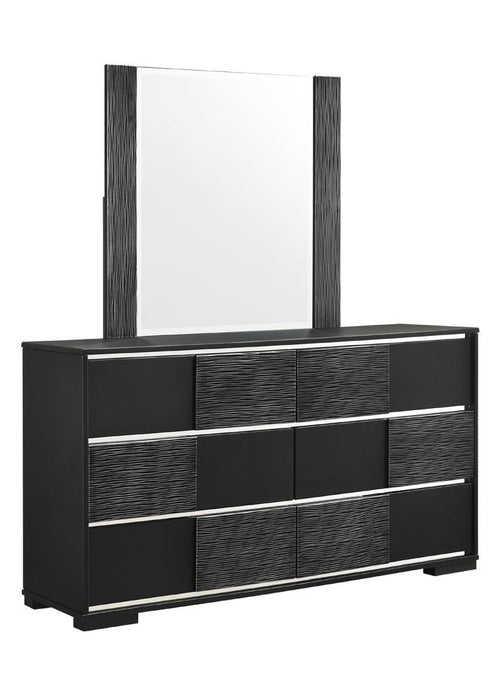 Blacktoft Rectangle Dresser Mirror Black - VIP FURNITURE (NJ)