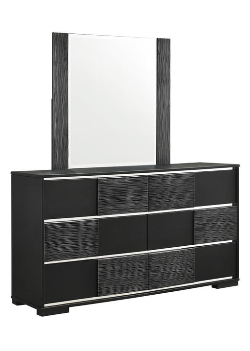 Blacktoft Rectangle Dresser Mirror Black - VIP FURNITURE (NJ)