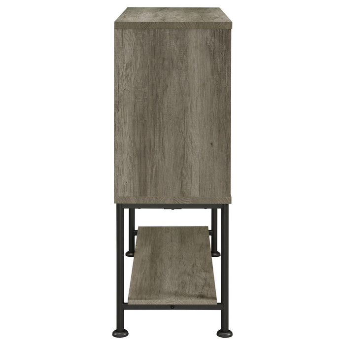 Claremont Sliding Door Bar Cabinet with Lower Shelf Grey Driftwood - VIP FURNITURE (NJ)