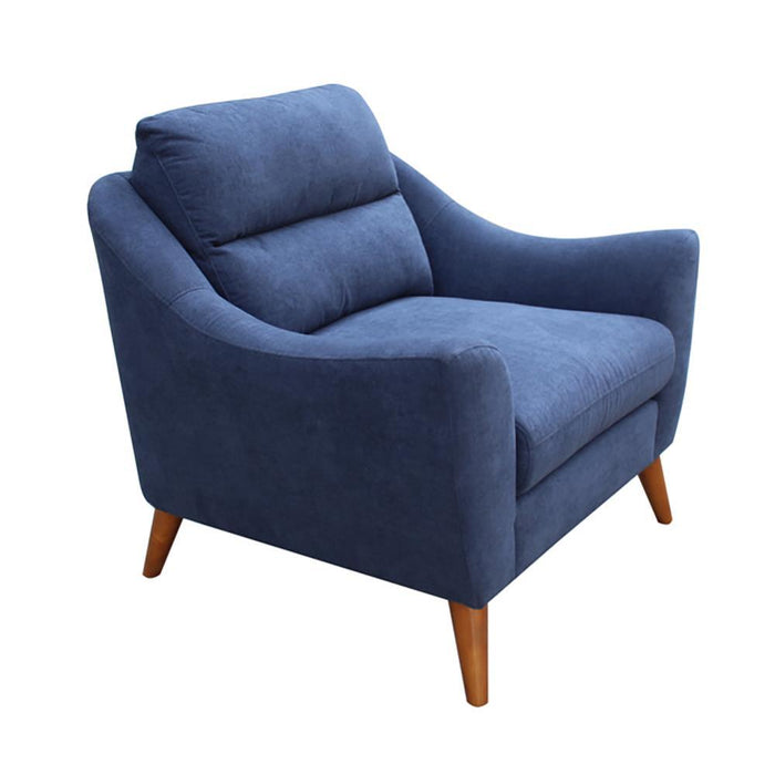 Gano Sloped Arm Upholstered Chair Navy Blue - VIP FURNITURE (NJ)
