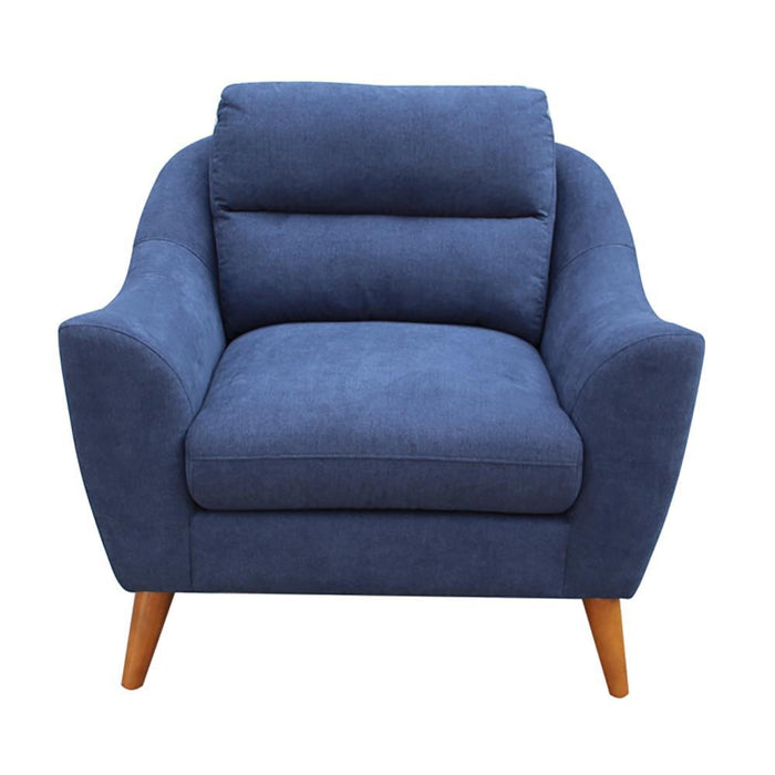 Gano Sloped Arm Upholstered Chair Navy Blue - VIP FURNITURE (NJ)