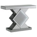Moody Console Table with LED Lighting Silver - VIP FURNITURE (NJ)