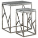 Betsy 2-piece Mirror Top Nesting Tables Silver - VIP FURNITURE (NJ)
