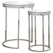 Addison 2-piece Round Nesting Table Silver - VIP FURNITURE (NJ)