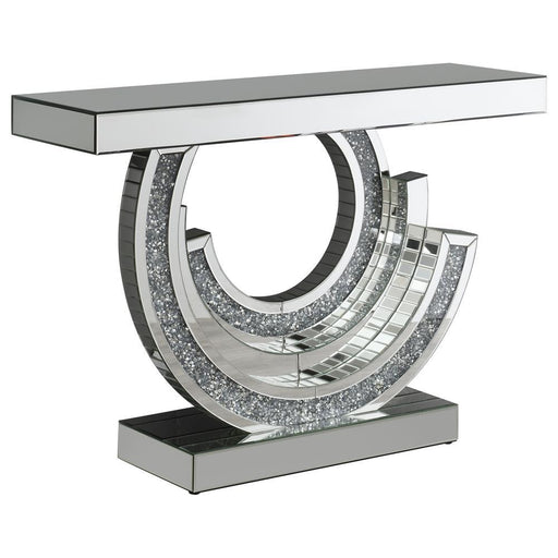 Imogen Multi-dimensional Console Table Silver - VIP FURNITURE (NJ)