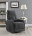Howie Tufted Upholstered Power Lift Recliner Charcoal - VIP FURNITURE (NJ)