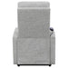 Howie Tufted Upholstered Power Lift Recliner Grey - VIP FURNITURE (NJ)