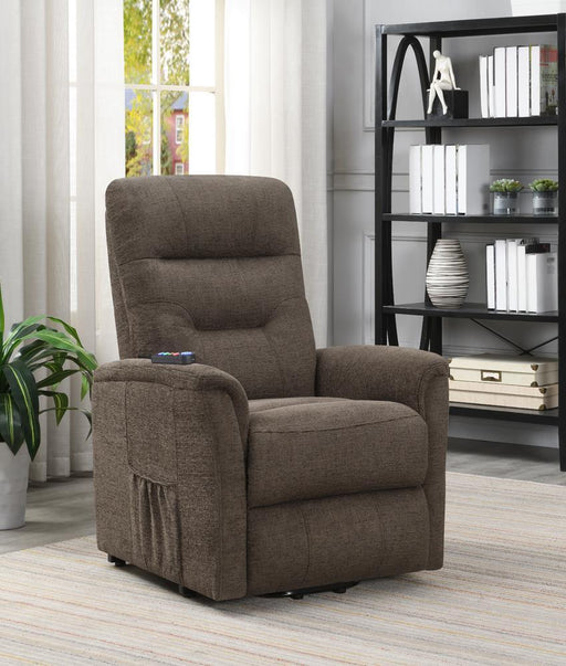 Henrietta Power Lift Recliner with Storage Pocket Brown - VIP FURNITURE (NJ)