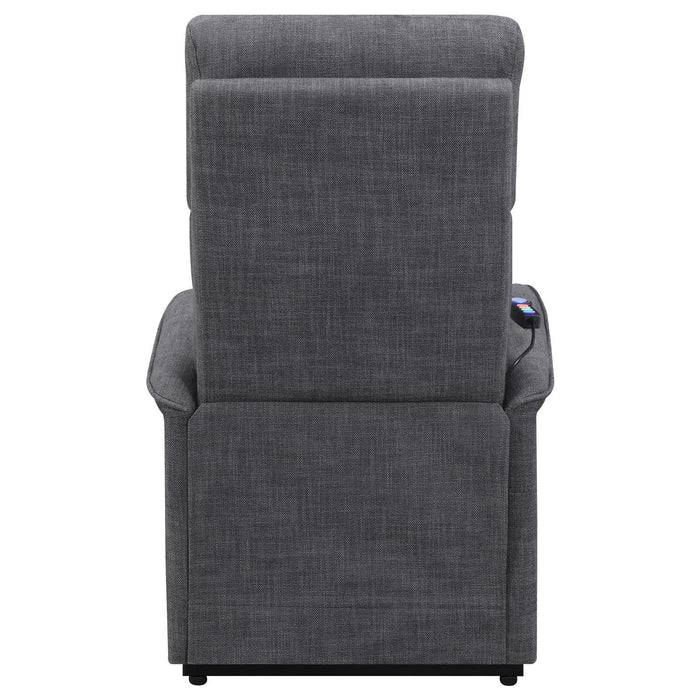 Herrera Power Lift Recliner with Wired Remote Charcoal - VIP FURNITURE (NJ)
