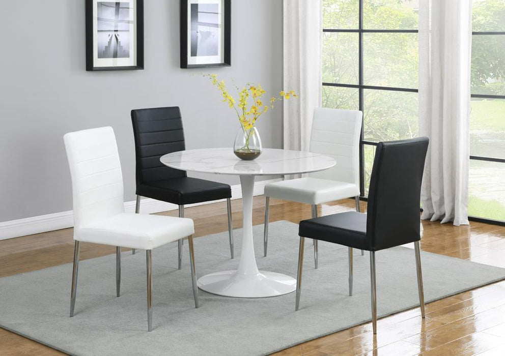 Arkell 40-inch Round Pedestal Dining Table White - VIP FURNITURE (NJ)