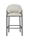 Chadwick Sloped Arm Bar Stools Beige and Glossy Black (Set of 2) - VIP FURNITURE (NJ)