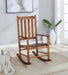 Annie Slat Back Wooden Rocking Chair Golden Brown - VIP FURNITURE (NJ)