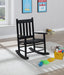 Annie Slat Back Youth Rocking Chair Black - VIP FURNITURE (NJ)