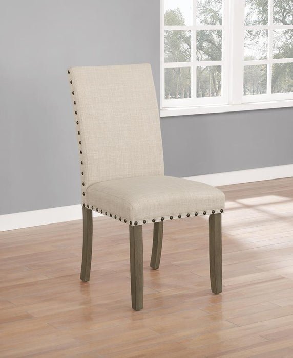 Ralland Upholstered Side Chairs Beige and Rustic Brown (Set of 2) - VIP FURNITURE (NJ)