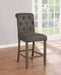 Balboa Tufted Back Counter Height Stools Grey and Rustic Brown (Set of 2) - VIP FURNITURE (NJ)