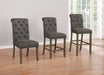 Balboa Tufted Back Bar Stools Grey and Rustic Brown (Set of 2) - VIP FURNITURE (NJ)