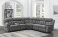 Bahrain 6-piece Upholstered Motion Sectional Charcoal - VIP FURNITURE (NJ)
