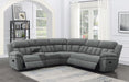 Bahrain 6-piece Upholstered Motion Sectional Charcoal - VIP FURNITURE (NJ)