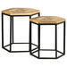 Adger 2-piece Hexagon Nesting Tables Natural and Black - VIP FURNITURE (NJ)
