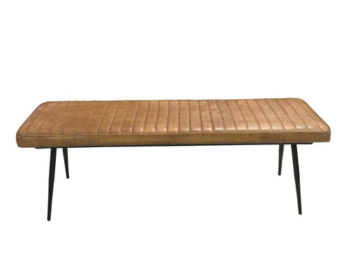 Misty Cushion Side Bench Camel and Black - VIP FURNITURE (NJ)