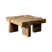 Samira Wooden Square Coffee Table Natural Sheesham - VIP FURNITURE (NJ)