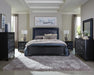 Penelope Queen Bed with LED Lighting Black and Midnight Star - VIP FURNITURE (NJ)